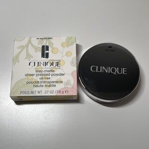 NIB RARE Clinique Stay-Matte Sheer Pressed Powder 24 Stay Tea Oil-Free Makeup